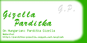 gizella parditka business card